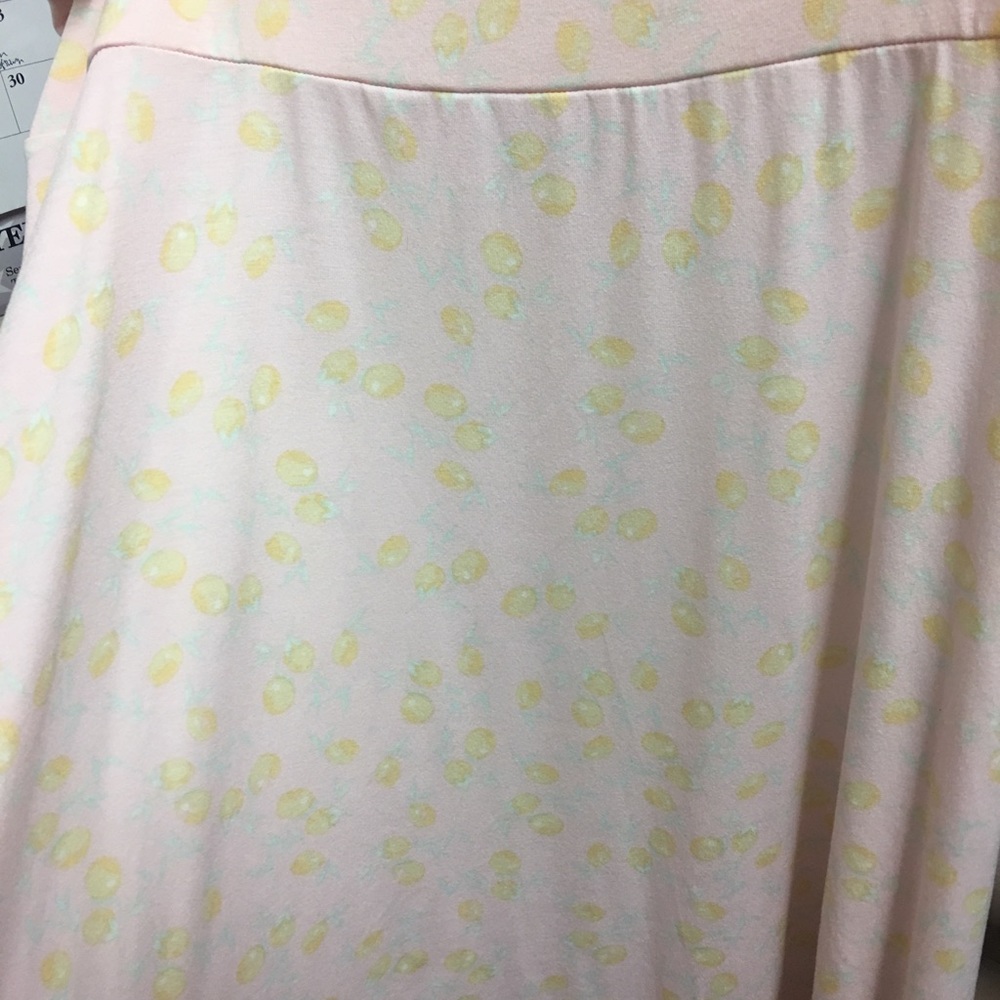 LuLaRoe light pink lemons Maxi Skirt!